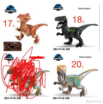 Obrovské dinosaury typ lego - nové, nehrané - 4