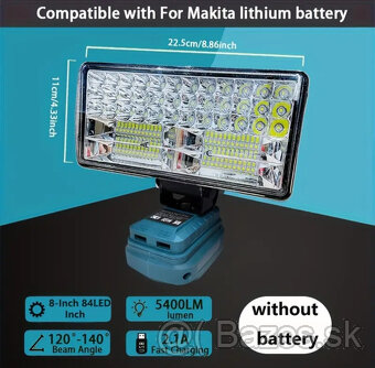 LED svetlo na batérie MAKITA 18V - 4