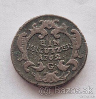 1 Grajciar 1763 G Mária Terézia, 1762 G František Lotrinský - 4