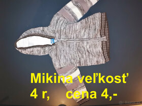 Predám mikiny od 4 do 12 rokov a teplé vesty. - 4