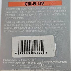 HOYA CIR-PL UV FILTER 52 - 4