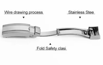 zapínanie na hodinky remienok nerez 16mm mikro nastavovanie - 4