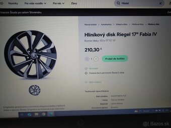 17" letná sada ŠKODA FABIA 4,VW,SEAT. - 4