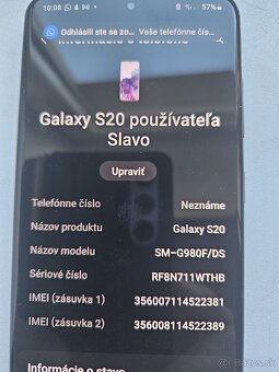 Predám Samsung S20 - ako nový. - 4