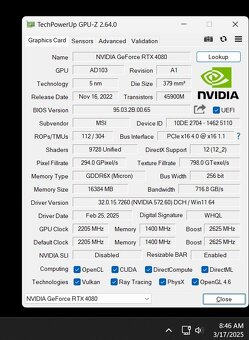 NVidia MSI GeForce RTX 4080 SUPRIM X 16G - 4