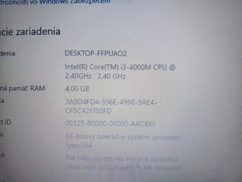 rozpredám na diely notebook Fujitsu Lifebook A544 - 4