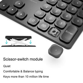 bezdrôtová bluetooth numpad keyboard, číselná klávesnica so - 4