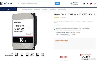 18TB Western Digital WD Ultrastar DC HC550 CMR Nove, Záruka. - 4