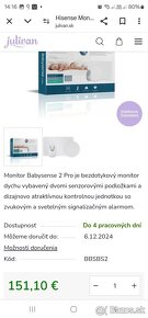 Predám detskú postieľku, matrac, monitor dychu - 4