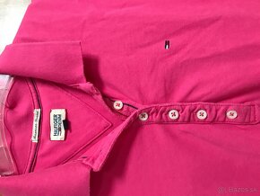 TOMMY HILFIGER originál fuksia damske polotricko L - 4