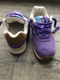 New Balance 574 Lether Purple - detske topanky - 4