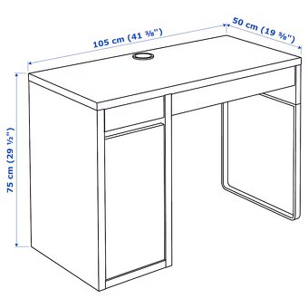 IKEA  - MICKE písací stôl 105x50 - 4