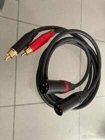 AUDIO kábel 2x XLR( samec ) na 2x RCA ( samec ) 1m - 4