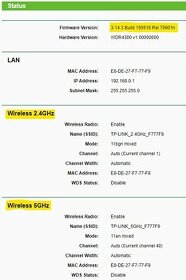 WiFi Gigabit router TP-Link TL-WDR4300 ver.:1.7   2,4 / 5GHz - 4