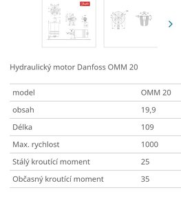 Predám Hydromotory Damfoss OMM 50,32,20 - 4