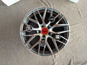 Alu disky R18 5x112 Et45 8J MAM RS4 Seat Audi Vw Škoda - 4