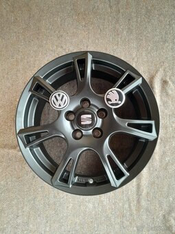 Alu disky R15 5x100 Et38 6J Seat Škoda Volkswagen - 4