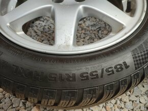 Predám alu disky a zimné pneu 185/55 R15 - 4