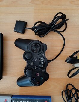 PS2 Slim, ovladač + 6 hier / PlayStation 2 - 4