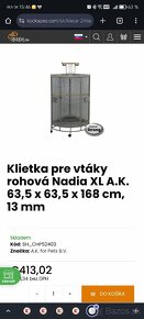 Dvojitá klietka, voliera, výška 259 cm - 4