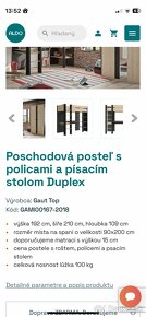 Poschodová posteľ s písacím stolom a polickami - 4