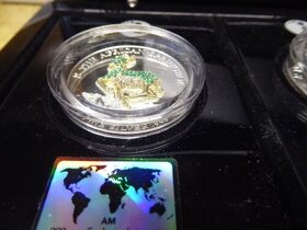 Unikátna sada strieborných mincí - African Springbok 2014 - 4
