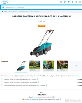 Akumulátorová kosačka Gardena PowerMax - 4