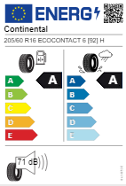 Nové letné pneu Continental EcoContact 6 205/60 R16 - 4