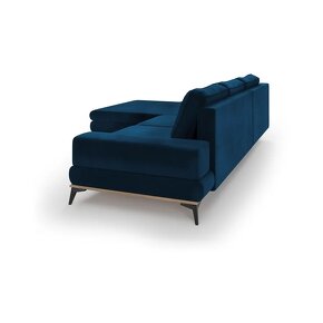 Tmavomodrá zamatová pohovka - Značka Windsor & Co Sofas - 4