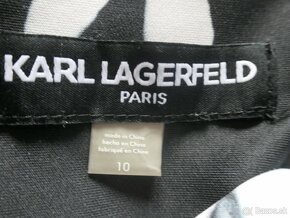 čierno sivo biele elast.šaty Karl Lagerfeld 40 - 4