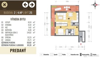 POSLEDNÝ 2 IZBOVÝ BYT V NOVOSTAVBE | 56m2 + 26m2 TERASA | 2x - 4