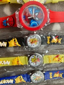 Nové detské hodinky Spiderman Frozen Elsa Pokémon Pikachu - 4