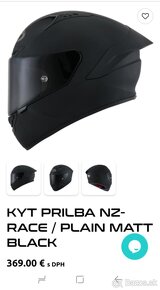 (carbon 3 kompozit) Prilba KYT NZ RACE black matt + kukla - 4