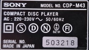 Predám Sony tuner ST-D707 a CD prehrávač CDP-M43 - 4