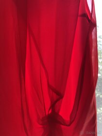 Červené voľné šaty s uzlom na boku VERO MODA Bina M-L - 4