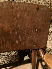 Starožitná stolička polokreslo s opierkami - 4