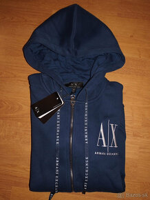 Armani Exchange pánska mikina na zips s kapucňou - 4