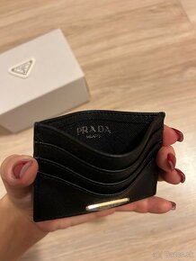 Prada čierny cardholder /peňaženka + box (PR2) - 4