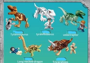 Dinosaury Jursky svet 12,5 cm+postavicky 16 ks sada - 4