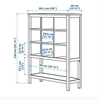 Úložný regál Hemnes biela matná PC/169€ - 4