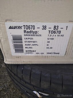 Alu 5 x 100 R 16 ALUTEC Germany. - 4