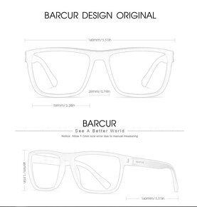 Polarizované slnečné okuliare BARCUR design - čierno červené - 4