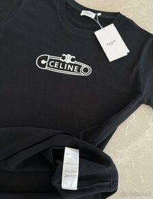 Dámske tričko CELINE čierne s potlačom - 4