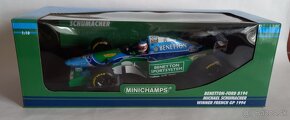 F1 BENETTON FORD B194 VÍTĚZ FRANCIE 1994 SCHUMACHER 1:18 - 4