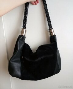 Talianska kožená kabelka genuine leather - 4