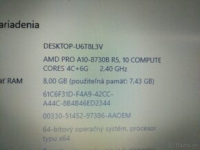 predám matičnú dosku pre notebook Hp elitebook 725 g4 - 4