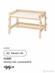 Detský Stôl a lavica FLISAT IKEA (+2 škatule TROFAST) - 4