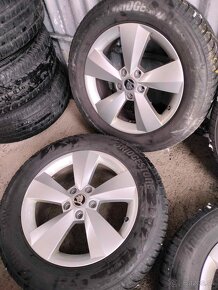 Zimná 4ks alu disky orig. Škoda 5x112 R17 pneu 215/65 r17 - 4