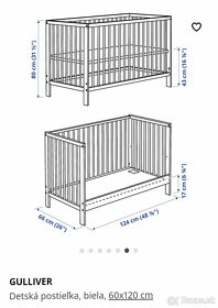 Detská postieľka Gullivek 120x60 - 4