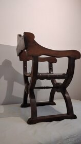 Starožitna stolička Savonarola - 4